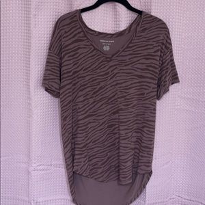 Plum zebra print American eagle shirt